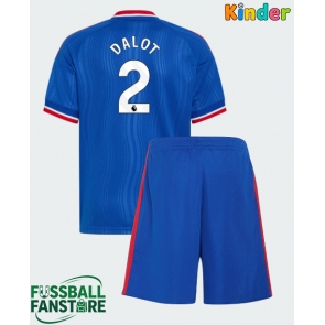 Manchester United Diogo Dalot #2 Replik Auswärtstrikot Kinder 2026-27 Kurzarm (+ Kurze Hosen)